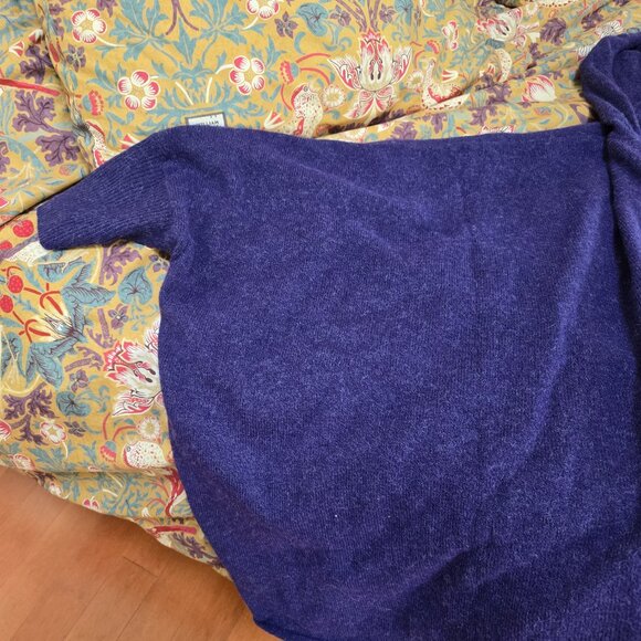 Soft purple knitted cape with hood, wraparound -- Lane Bryant NWOT - Picture 6 of 6